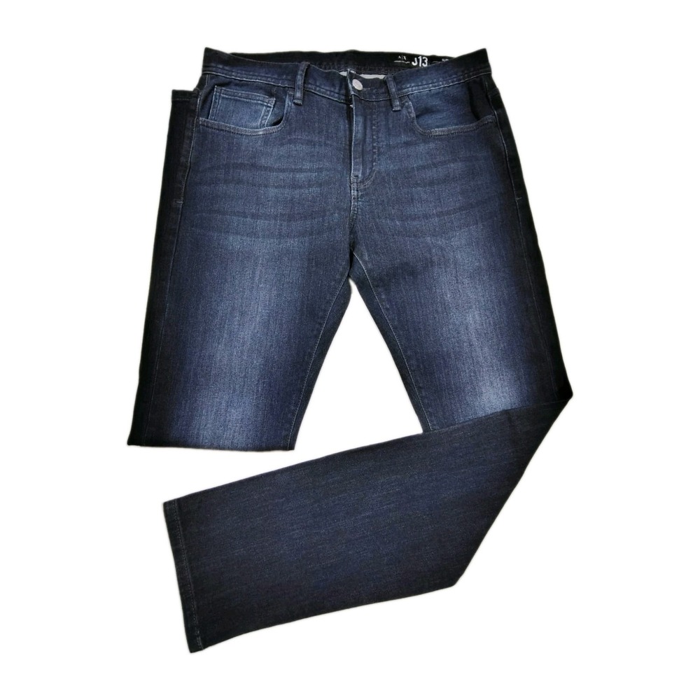 Armani Exchange J13 Slim Dark Indigo Wash Mens Size 31x32 Zip Fly Stretch Jeans